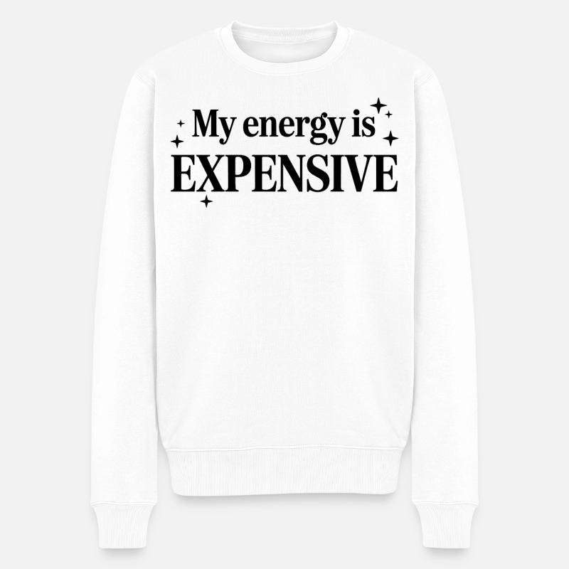 Mon énergie est chère - Pull Premium bio Homme - blanc
