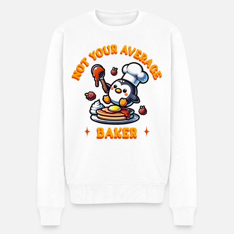 Waffelduft Süßes Design für Genießer - Männer Premium Bio Pullover - Weiß