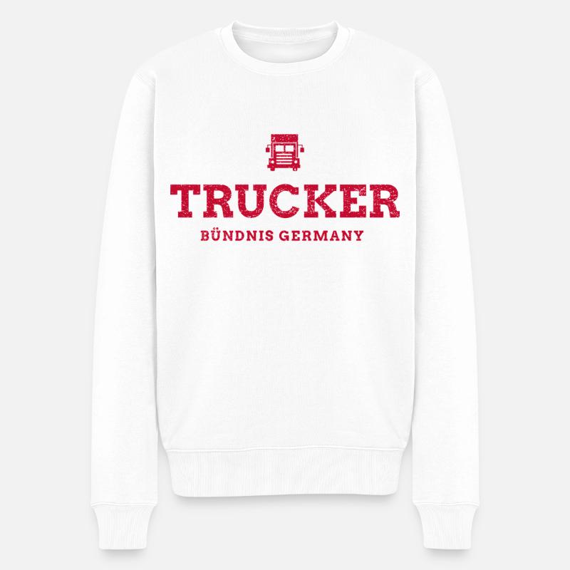 Truckers Gegen Gewalt - Männer Premium Bio Pullover - Weiß