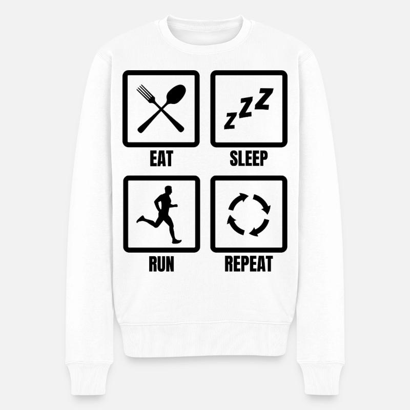Horaire des coureurs - Pull Premium bio Homme - blanc