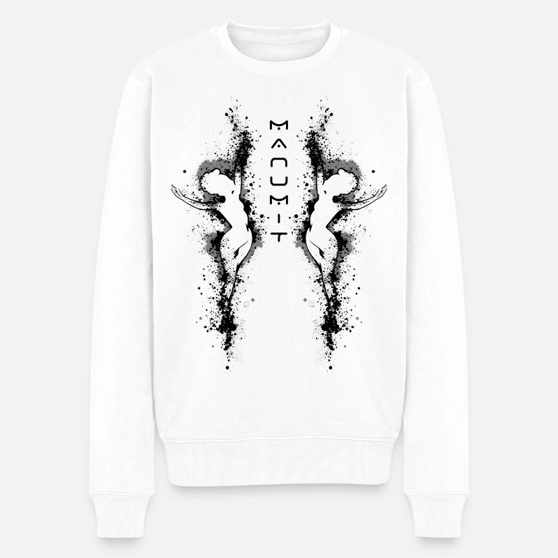 Manumit Pair Noir Design - Pull Premium bio Homme - blanc