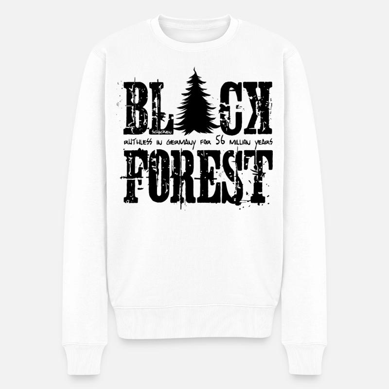 Lettrage Forêt-Noire Noir - Pull Premium bio Homme - blanc