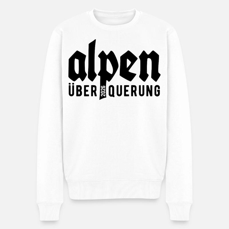 Alpen Überquerung 2026 - Wandern - Männer Premium Bio Pullover - Weiß