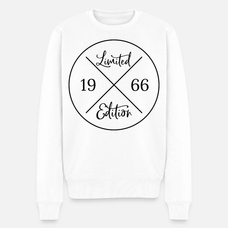 Limited edition 1966 - 60. Geburtstag Geschenk - Männer Premium Bio Pullover - Weiß