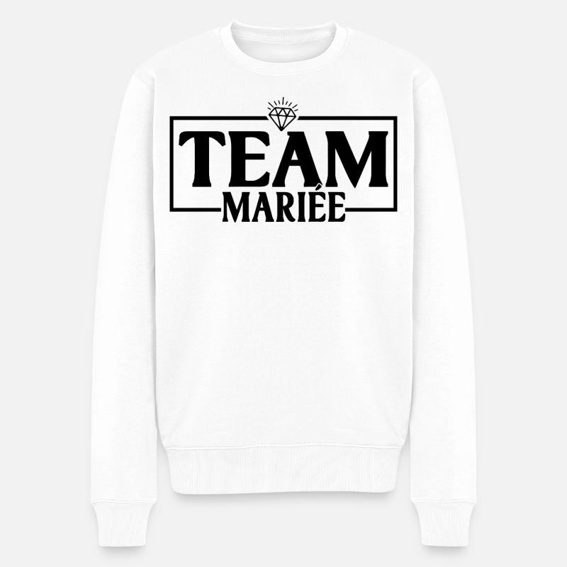 Team Mariée design EVJF élégant - Pull Premium bio Homme - blanc