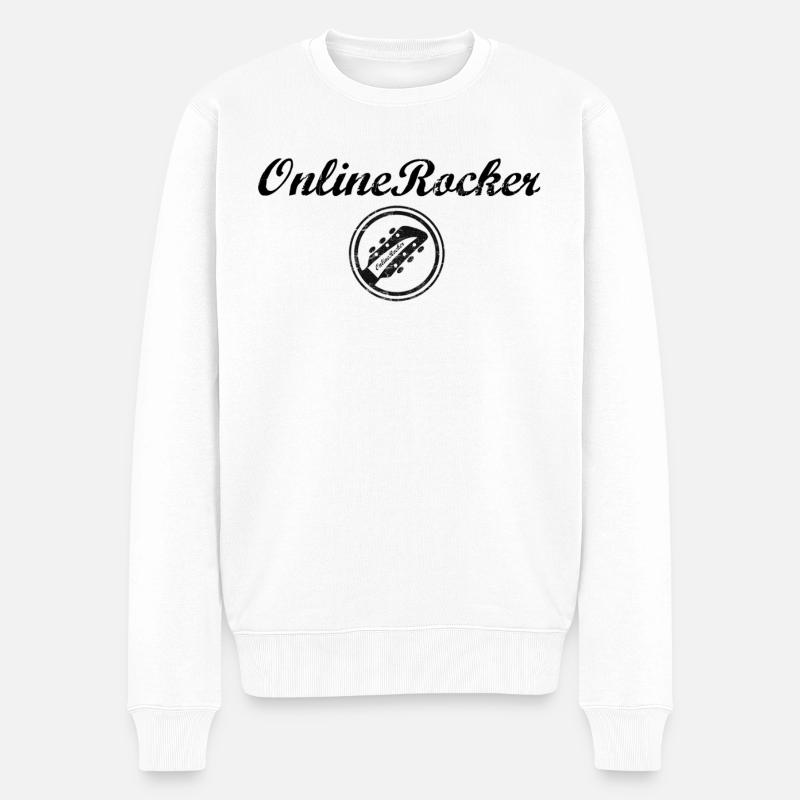 Onlinerocker - Männer Premium Bio Pullover - Weiß