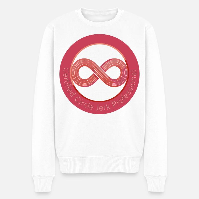 Certified Circle Jerk Professional - Männer Premium Bio Pullover - Weiß