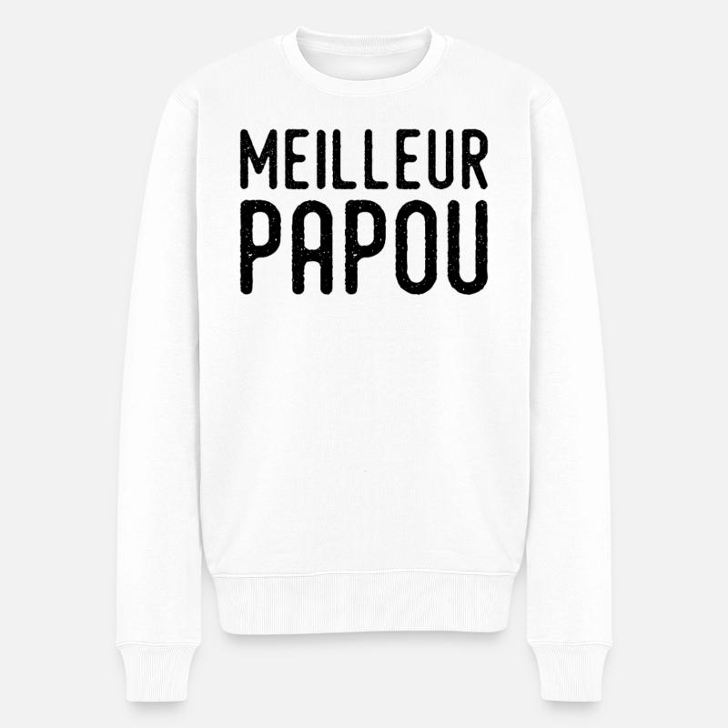 Beste/r/s Papua - Männer Premium Bio Pullover - Weiß