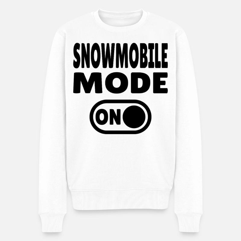 Snowmobile Mode ON - Männer Premium Bio Pullover - Weiß