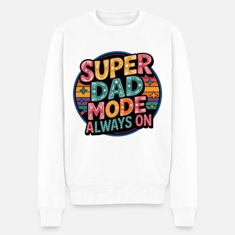 Mode papa rétro toujours activé - Pull Premium bio Homme - blanc