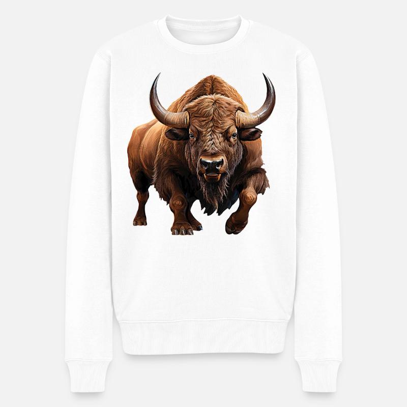 Aurochs - Pull Premium bio Homme - blanc