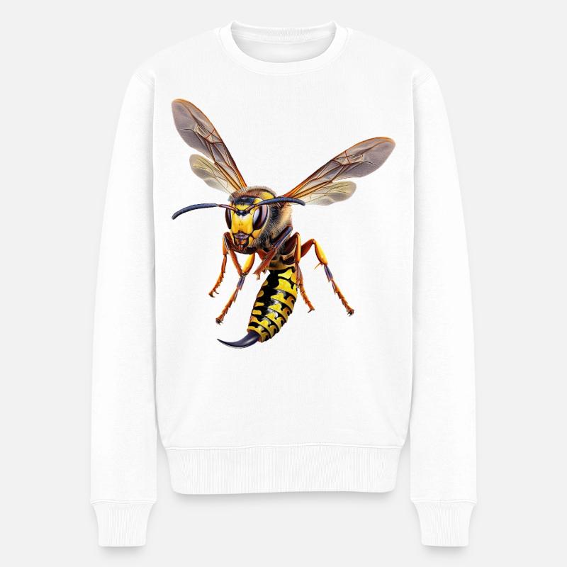 Deutsche-Wespe - Männer Premium Bio Pullover - Weiß