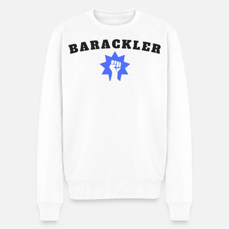 Barackler - Männer Premium Bio Pullover - Weiß