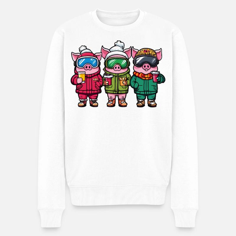 Ski Team Ferkel - Männer Premium Bio Pullover - Weiß