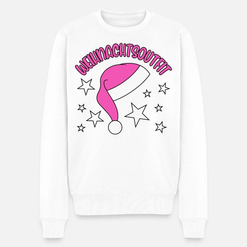 Weihnachtsoutfit - Männer Premium Bio Pullover - Weiß