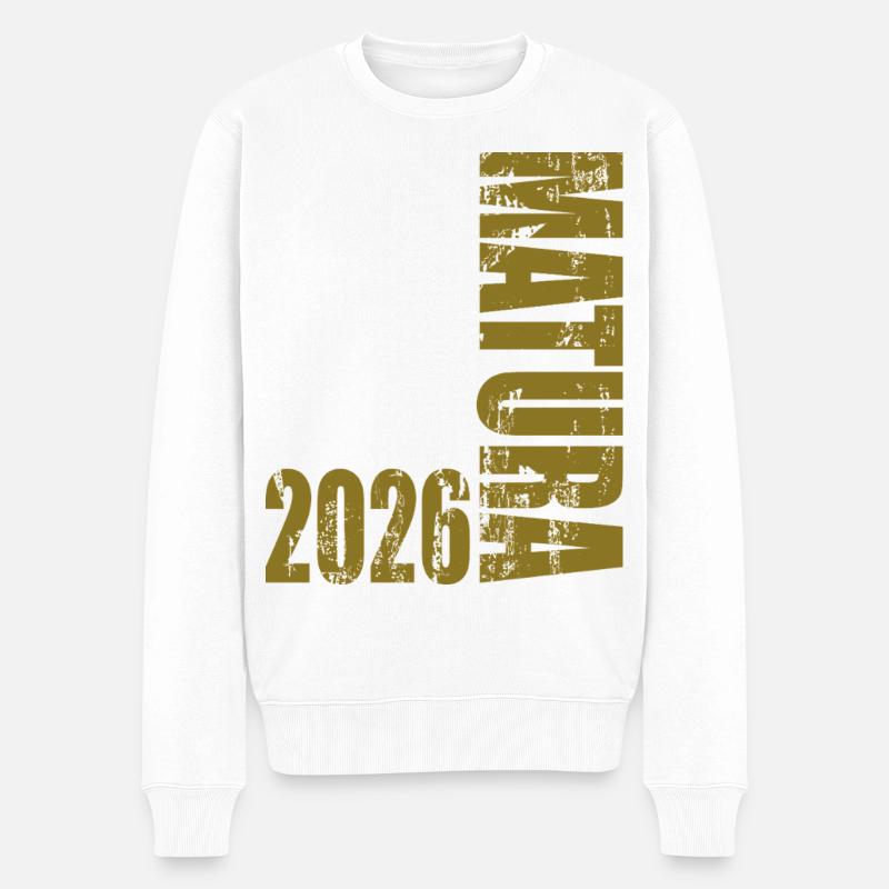 Matura 2026 - Männer Premium Bio Pullover - Weiß