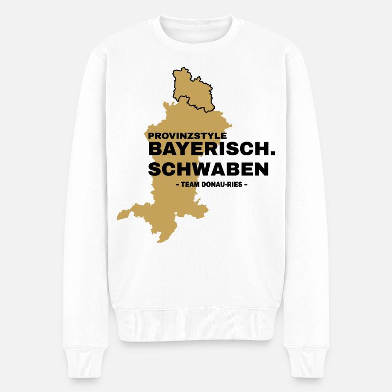 Schwaben | DONAU-RIES - Männer Premium Bio Pullover - Weiß