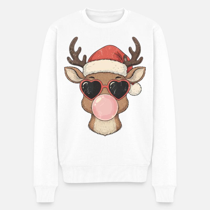 Chewing-gum de renne - Pull Premium bio Homme - blanc