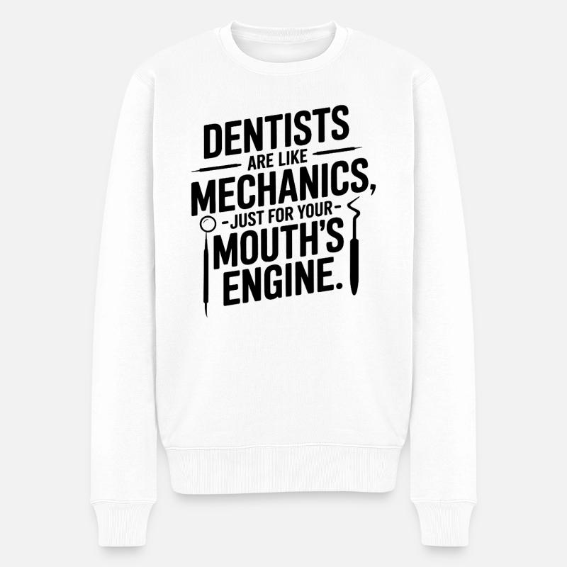 Zahnärztliches Berufsleben Klinisches Team - Männer Premium Bio Pullover - Weiß