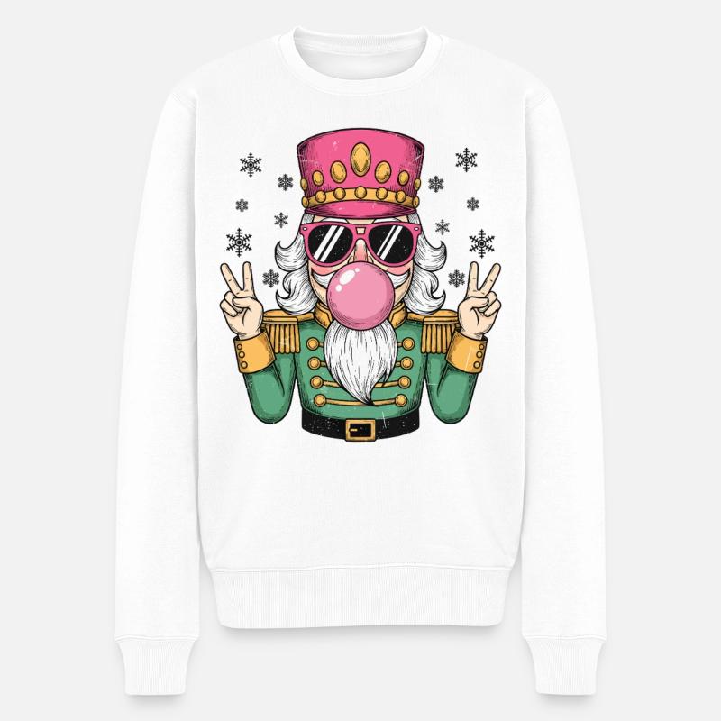 Casse-Noisette souffle du chewing-gum - Pull Premium bio Homme - blanc