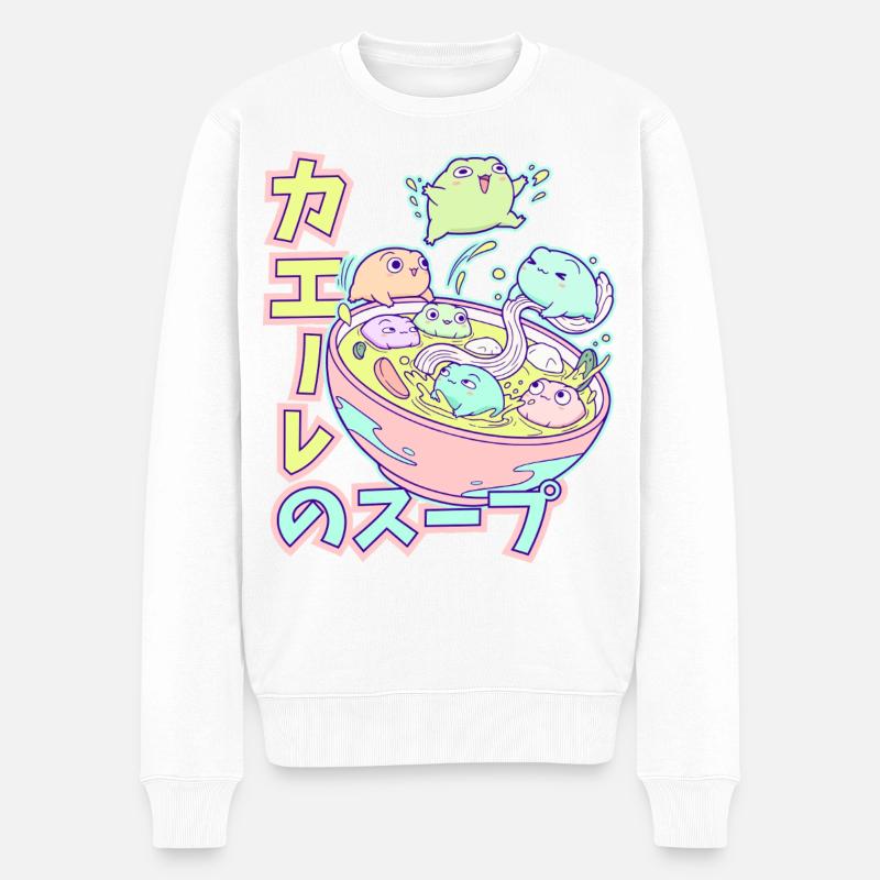 Grenouilles Kawaii - Pull Premium bio Homme - blanc