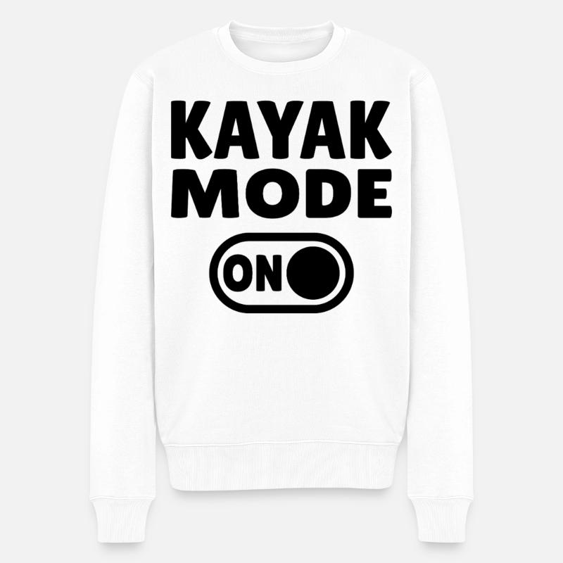 Kayak Mode ON  - Männer Premium Bio Pullover - Weiß