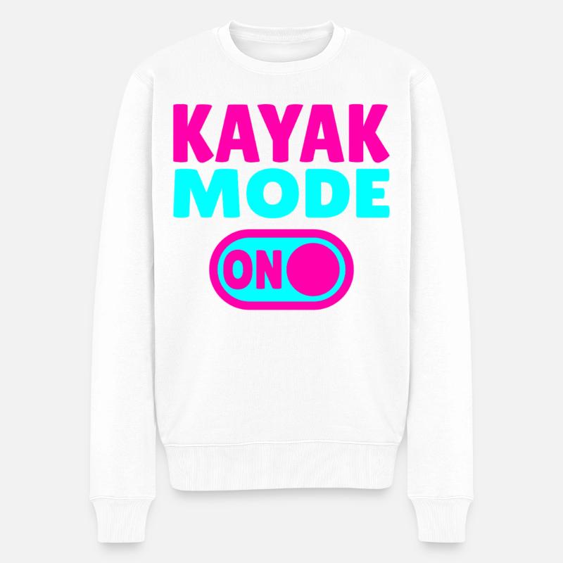 Kayak Mode ON - Männer Premium Bio Pullover - Weiß