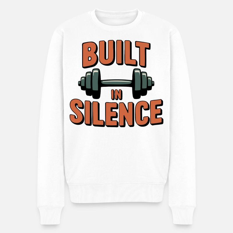 Eingebaute Stille - Männer Premium Bio Pullover - Weiß