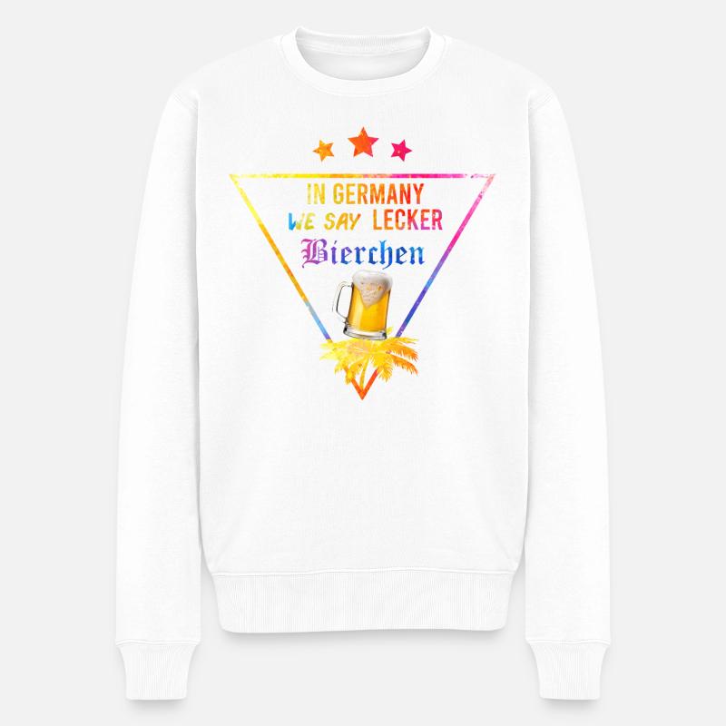In_Germany_we_say_Lecker_Bierchen_- - Pull Premium bio Homme - blanc