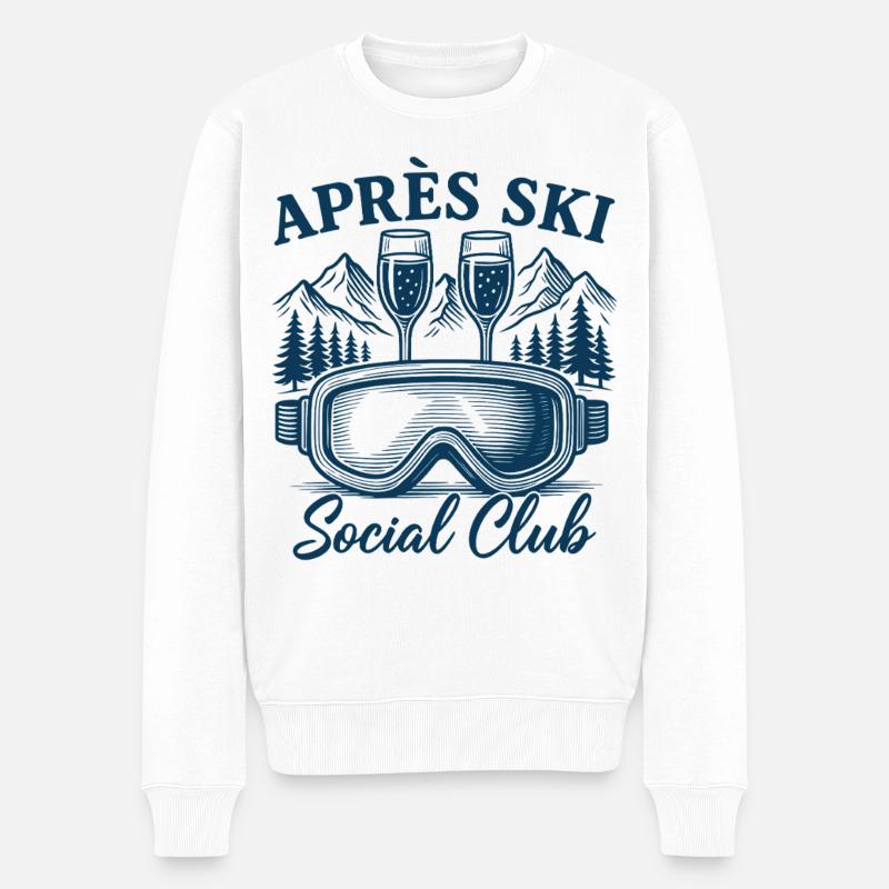 Après Ski Social Club - Männer Premium Bio Pullover - Weiß