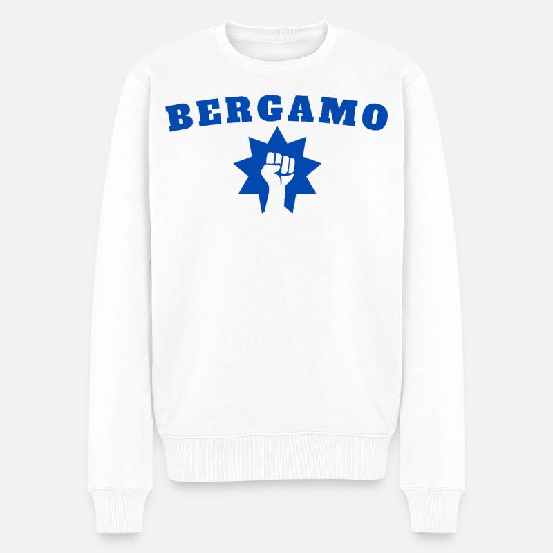 Bergamo - Männer Premium Bio Pullover - Weiß