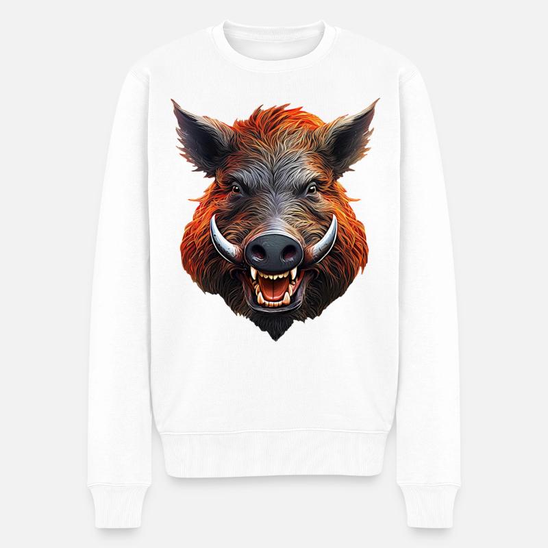 Sanglier - Pull Premium bio Homme - blanc