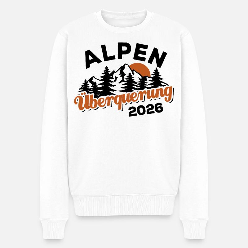Traversée des Alpes 2026 - Randonnée - Pull Premium bio Homme - blanc