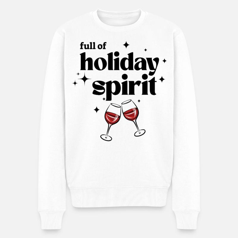 Voller Urlaubsstimmung - Männer Premium Bio Pullover - Weiß