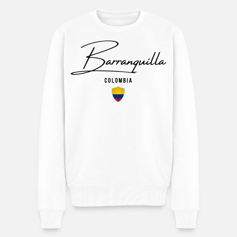 Barranquilla, Kolumbien, ich liebe Barranquilla - Männer Premium Bio Pullover - Weiß