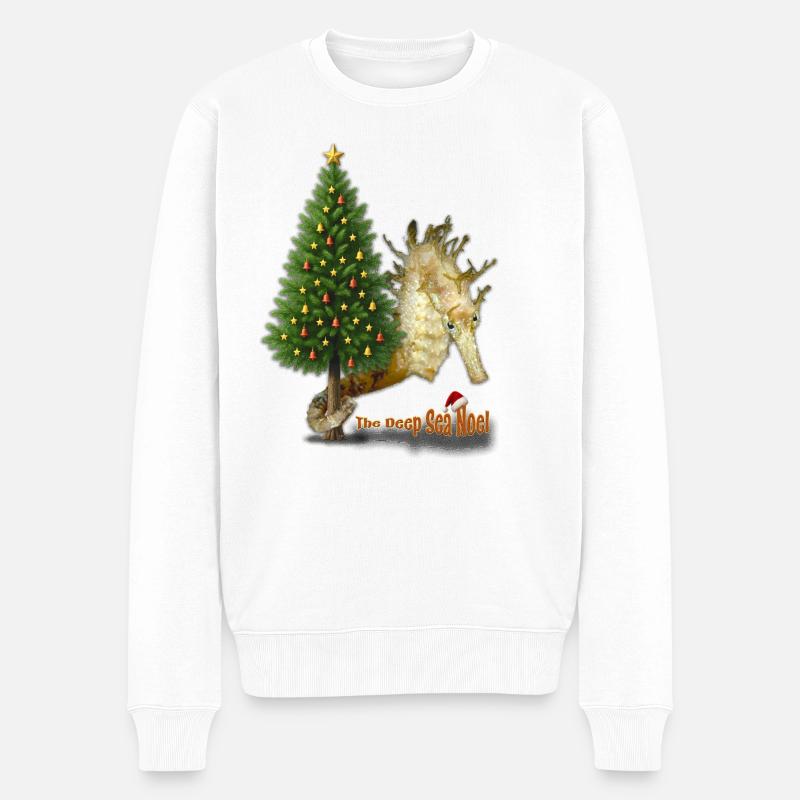 Weihnachtsgrüße aus dem Riff - Männer Premium Bio Pullover - Weiß