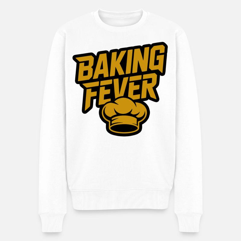 Baking Fever: Chef Hat Graphic - Männer Premium Bio Pullover - Weiß