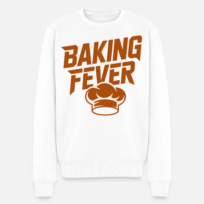 Baking Fever Tee - Männer Premium Bio Pullover - Weiß