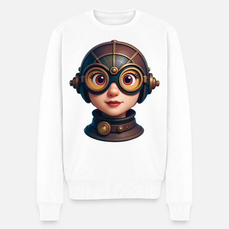 SCI GIRL – Baby & Kinder - Männer Premium Bio Pullover - Weiß