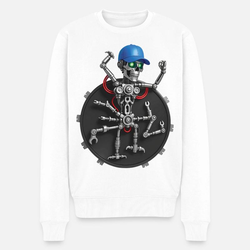 ICH BIN GI, BIN EIN GEEK #2 – Geek & Science-Fiction - Männer Premium Bio Pullover - Weiß