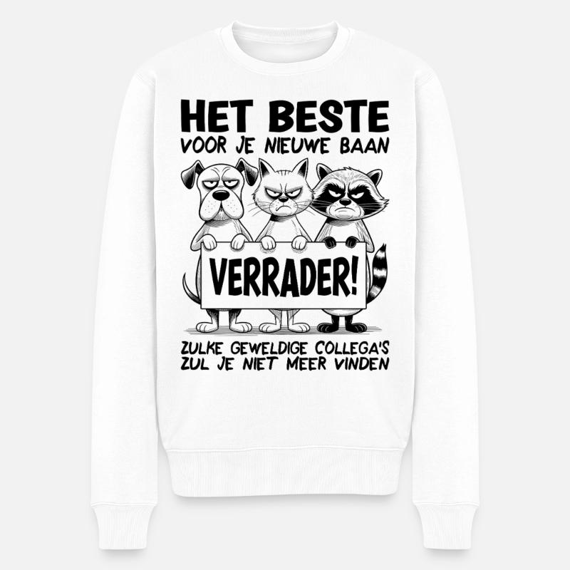 Nouveau travail Cadeau d’adieu Collègue d’adieu - Pull Premium bio Homme - blanc