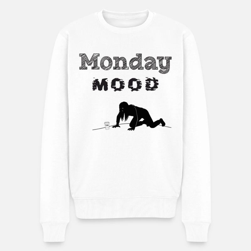 monday_mood_1 - Pull Premium bio Homme - blanc