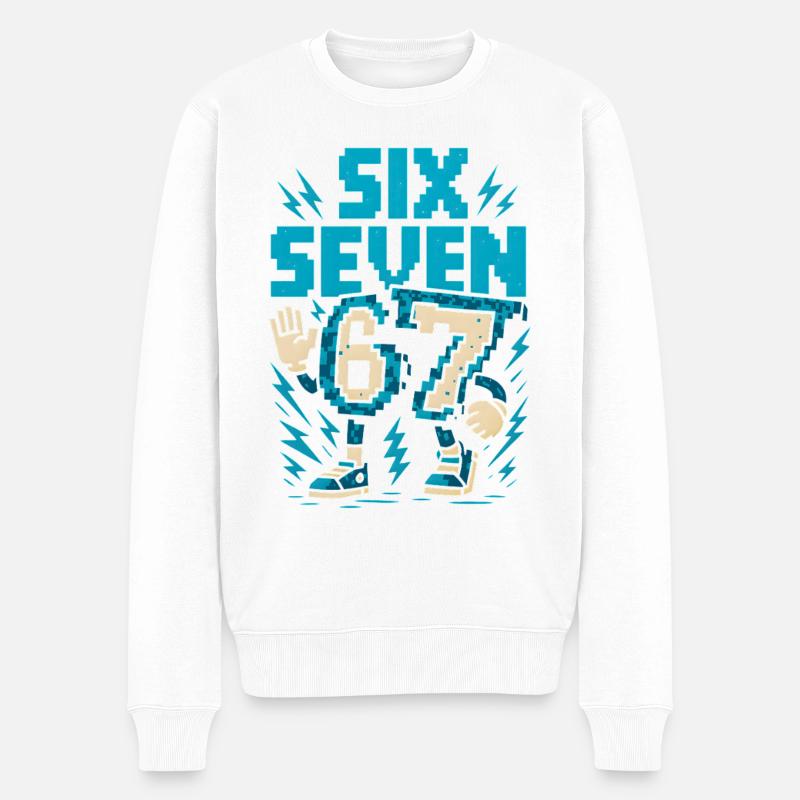 Flash rétro de 67 pixels - Pull Premium bio Homme - blanc