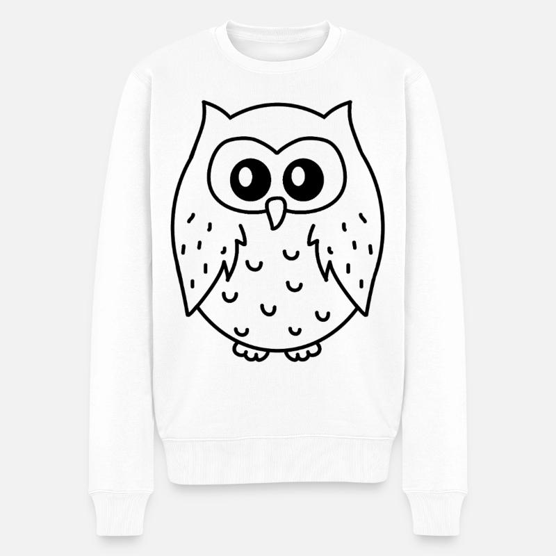 Hiboux - Pull Premium bio Homme - blanc