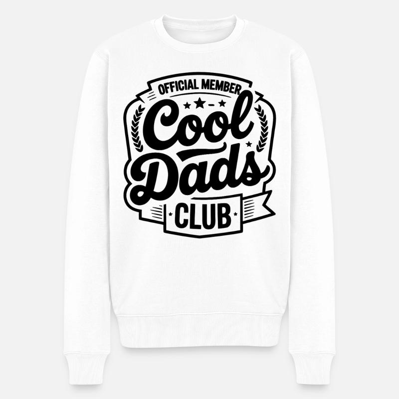 Membre officiel – Cool Dads Club - Pull Premium bio Homme - blanc