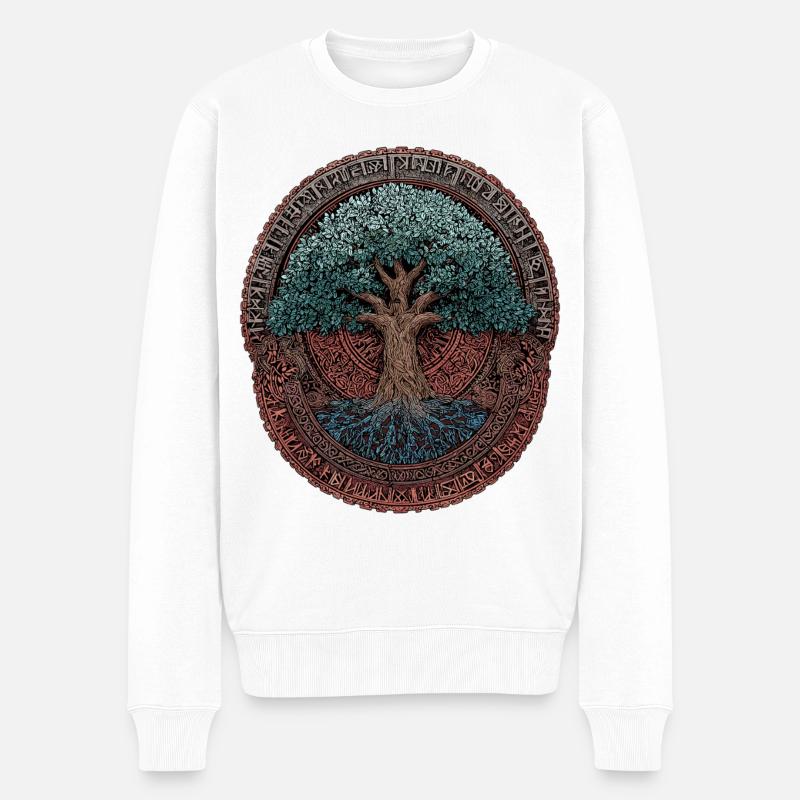 Yygdrasil-Ygdrasil-Vikings-Vikings-Wotan-Odin-Edda - Pull Premium bio Homme - blanc