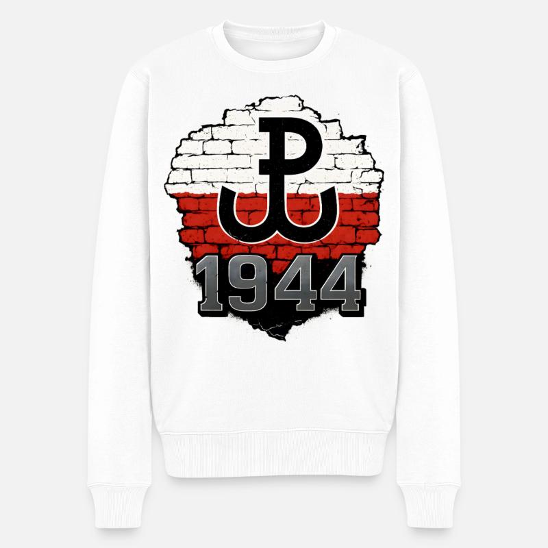 Polska Walcząca 1944 Conception murale - Pull Premium bio Homme - blanc