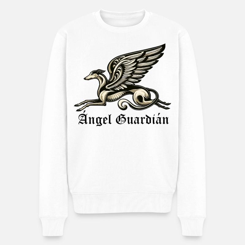 Ángel Guardián Nr3 E - Pull Premium bio Homme - blanc