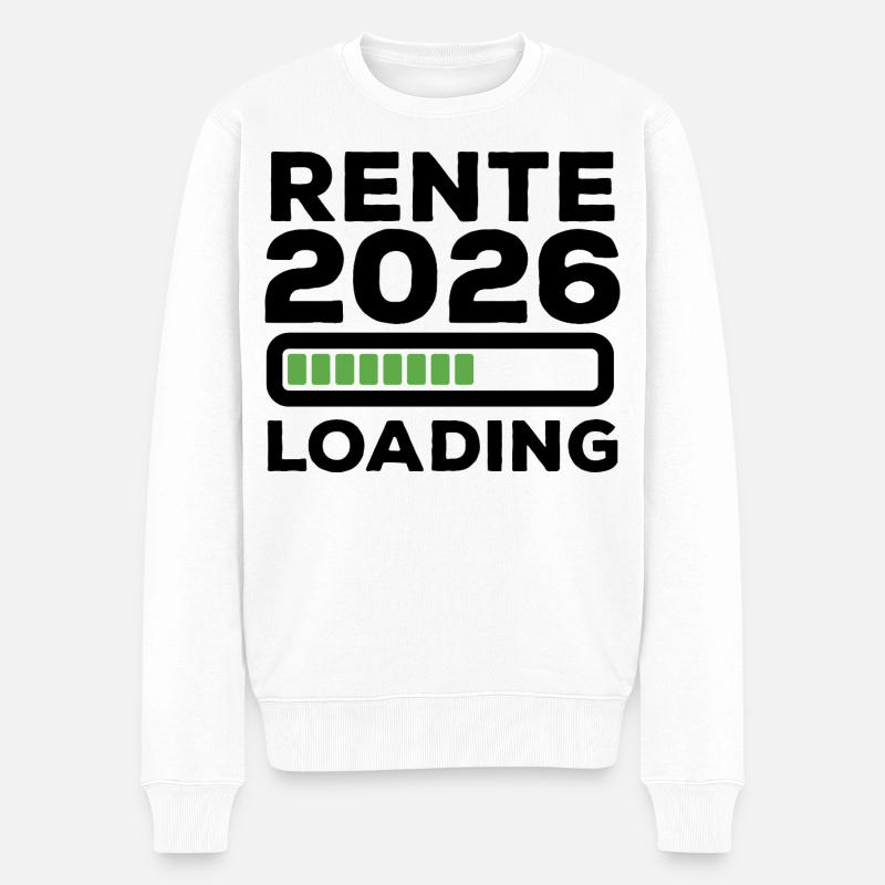 Rente 2026 loading - Ruhestand - Pension - Männer Premium Bio Pullover - Weiß