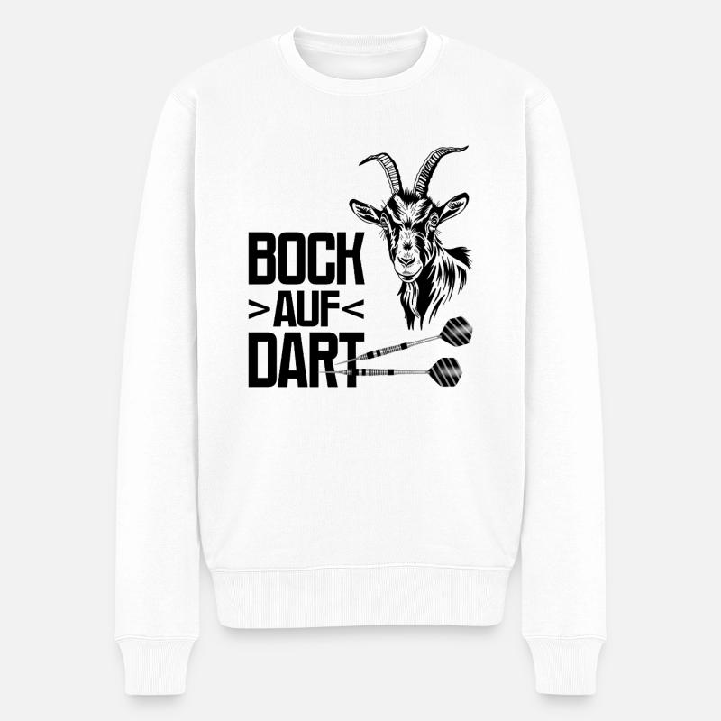 Bock_Auf_DART - Männer Premium Bio Pullover - Weiß